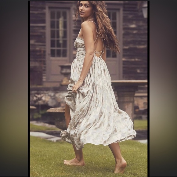 🎉LAST PIECE🎉Free People Charlie Bustier Slip‎ Maxi Dress - Picture 3 of 12